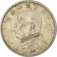 Moeda, CHINA, REPÚBLICA DA, Dollar, Yuan, 1920, AU(50-53), Prata, KM:329.6