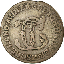 Coin, German States, JULICH-BERG, Karl Theodor, 1/4 Stüber, Brockage