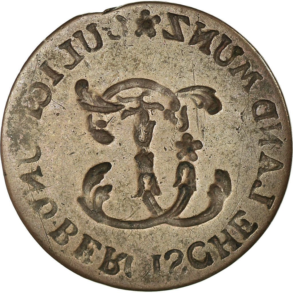 Coin, German States, JULICH-BERG, Karl Theodor, 1/4 Stüber, Brockage
