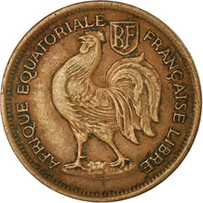 Coin, French Equatorial Africa, 50 Centimes, 1943, Pretoria, EF(40-45), Bronze