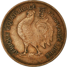 Coin, French Equatorial Africa, 50 Centimes, 1943, Pretoria, AU(50-53), Bronze
