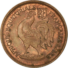 Coin, French Equatorial Africa, 50 Centimes, 1943, Pretoria, AU(55-58), Bronze