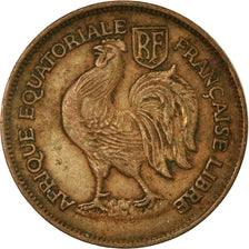 Monnaie, Afrique-Équatoriale française, Franc, 1943, Pretoria, TTB, Bronze