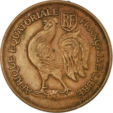 Coin, French Equatorial Africa, Franc, 1943, Pretoria, AU(50-53), Bronze, KM:2a