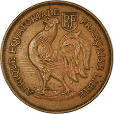 Munten, Frans Equatoriaal Afrika, Franc, 1943, Pretoria, ZF+, Bronze, KM:2a