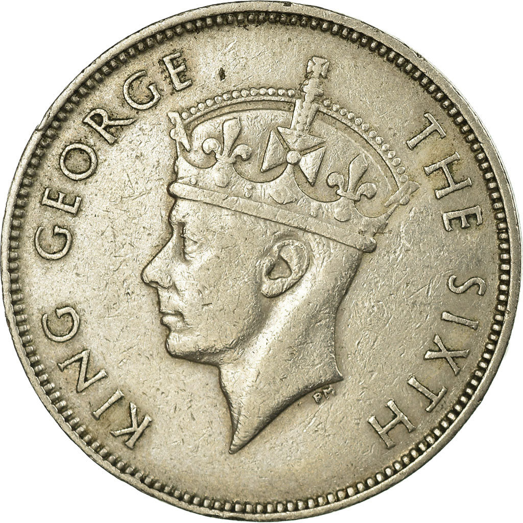Coin, Mauritius, George VI, Rupee, 1950, Pretoria, AU(50-53), Copper-nickel