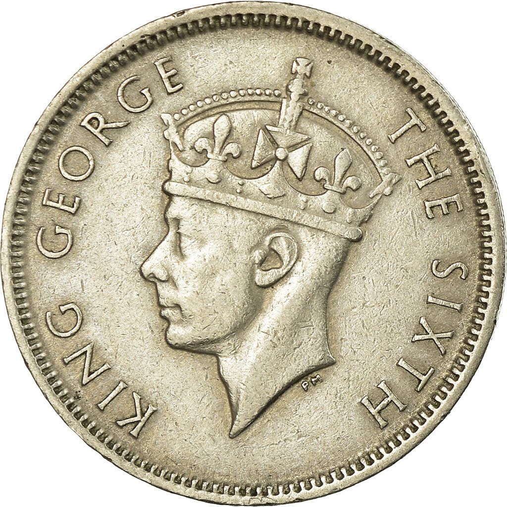 Münze, Mauritius, George VI, 1/2 Rupee, 1950, SS+, Copper-nickel, KM:28