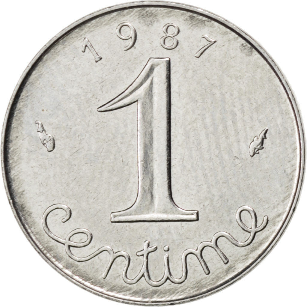 Vème République, 1 Centime Epi 1987, KM 928