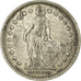Coin, Switzerland, 2 Francs, 1921, Bern, VF(30-35), Silver, KM:21