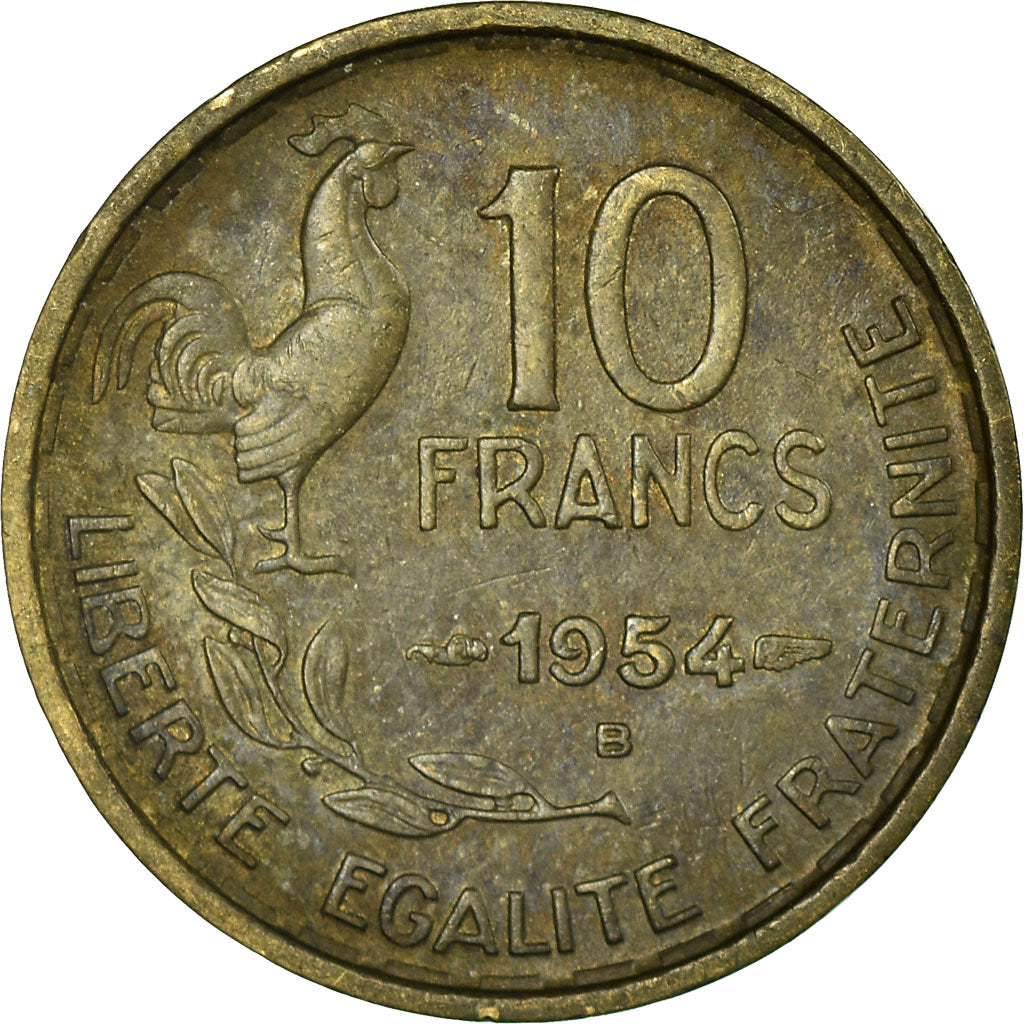 Coin, France, Guiraud, 10 Francs, 1954, Beaumont - Le Roger, EF(40-45)