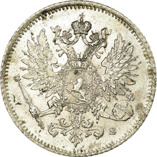 Coin, Finland, Nicholas II, 25 Penniä, 1916, MS(60-62), Silver, KM:6.2