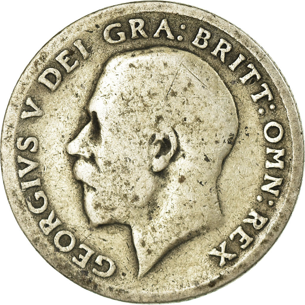 Coin, Great Britain, George V, 6 Pence, 1914, F(12-15), Silver, KM:815