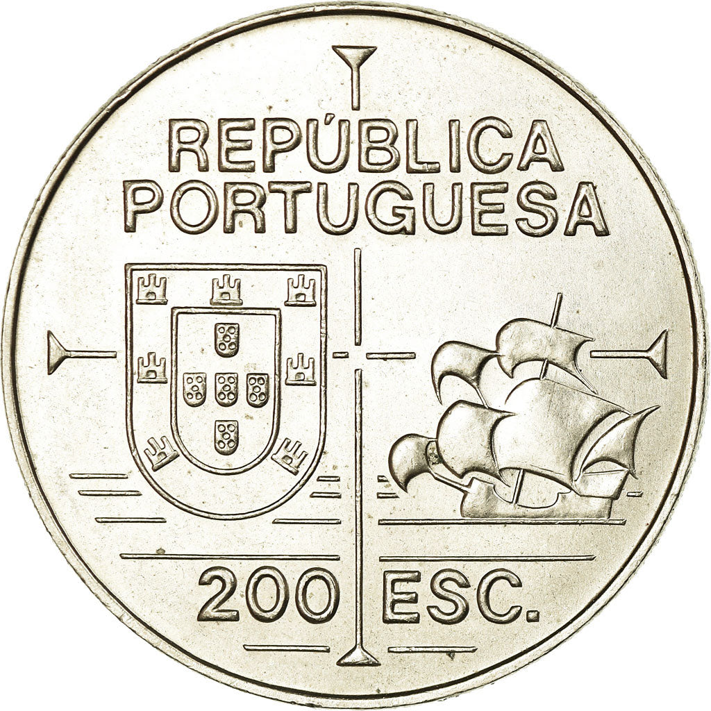 Coin, Portugal, 200 Escudos, 1992, MS(60-62), Copper-nickel, KM:661