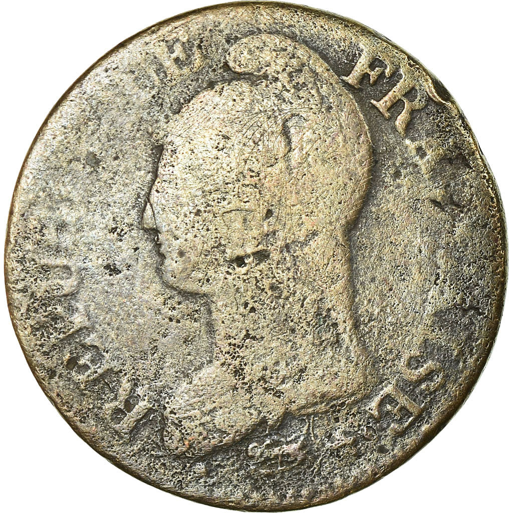 Moneta, Francia, Dupré, 5 Centimes, 1796, Lille, B+, Bronzo, KM:640.11