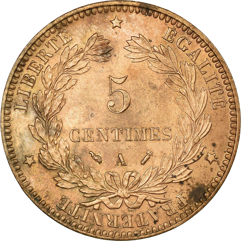 Münze, Frankreich, Cérès, 5 Centimes, 1892, Paris, VZ, Bronze, KM:821.1, Le