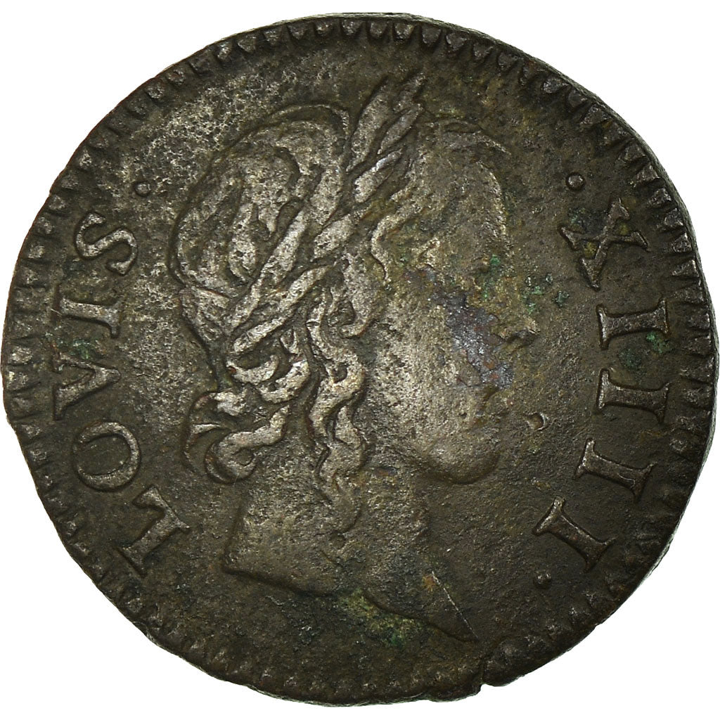 Monnaie, France, Louis XIV, Denier Tournois, Denier Tournois, 1648, Paris, TTB