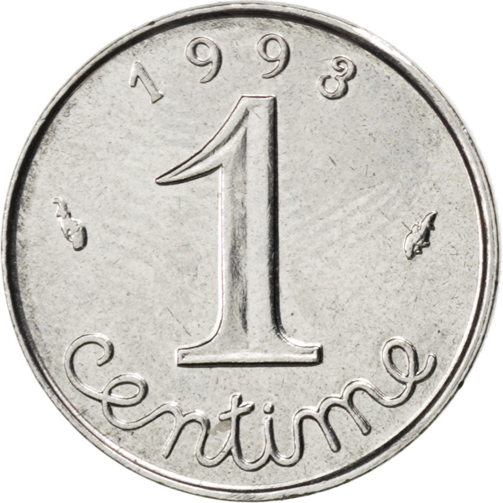 FRANCE, Épi, Centime, 1993, Paris, KM #928, MS(60-62), Stainless Steel, 15, ...