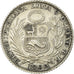 Moneda, Perú, SOUTH PERU, 1/2 Dinero, 1892, Lima, EBC+, Plata, KM:206.1