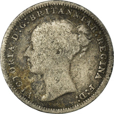 Coin, Great Britain, Victoria, 3 Pence, 1875, VF(30-35), Silver, KM:730