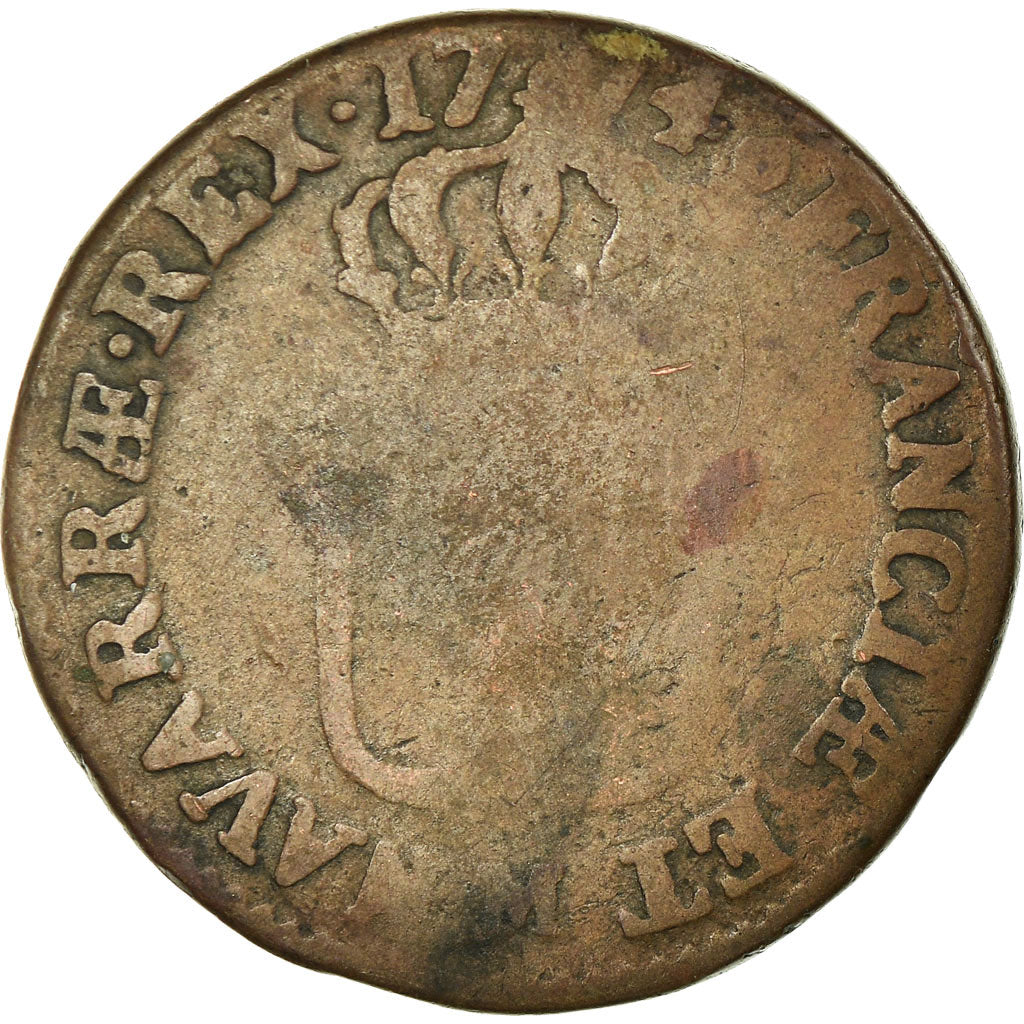 Munten, Frankrijk, Louis XV, Sol à la vieille tête, Sol, 1774, Toulouse, FR