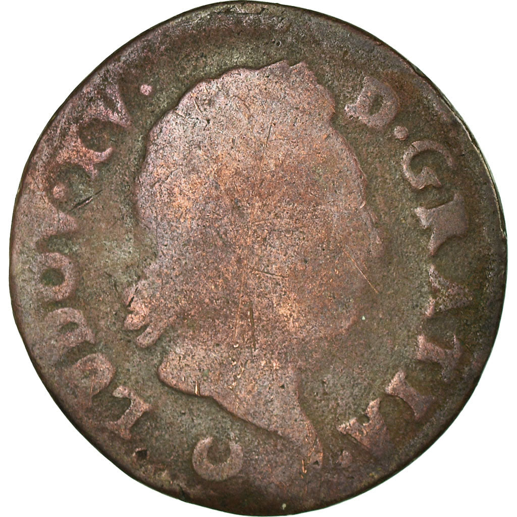 Monnaie, France, Louis XV, Demi sol à la vieille tête, 1/2 Sol, 1770, Metz