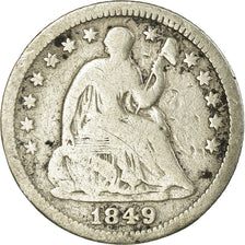 Coin, United States, Seated Liberty Half Dime, Half Dime, 1849, U.S. Mint