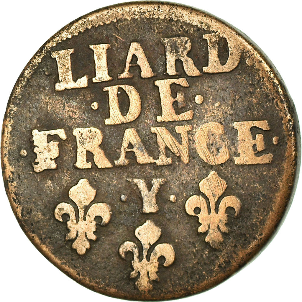Moneta, Francia, Louis XIV, Liard de France au buste âgé, troisième type