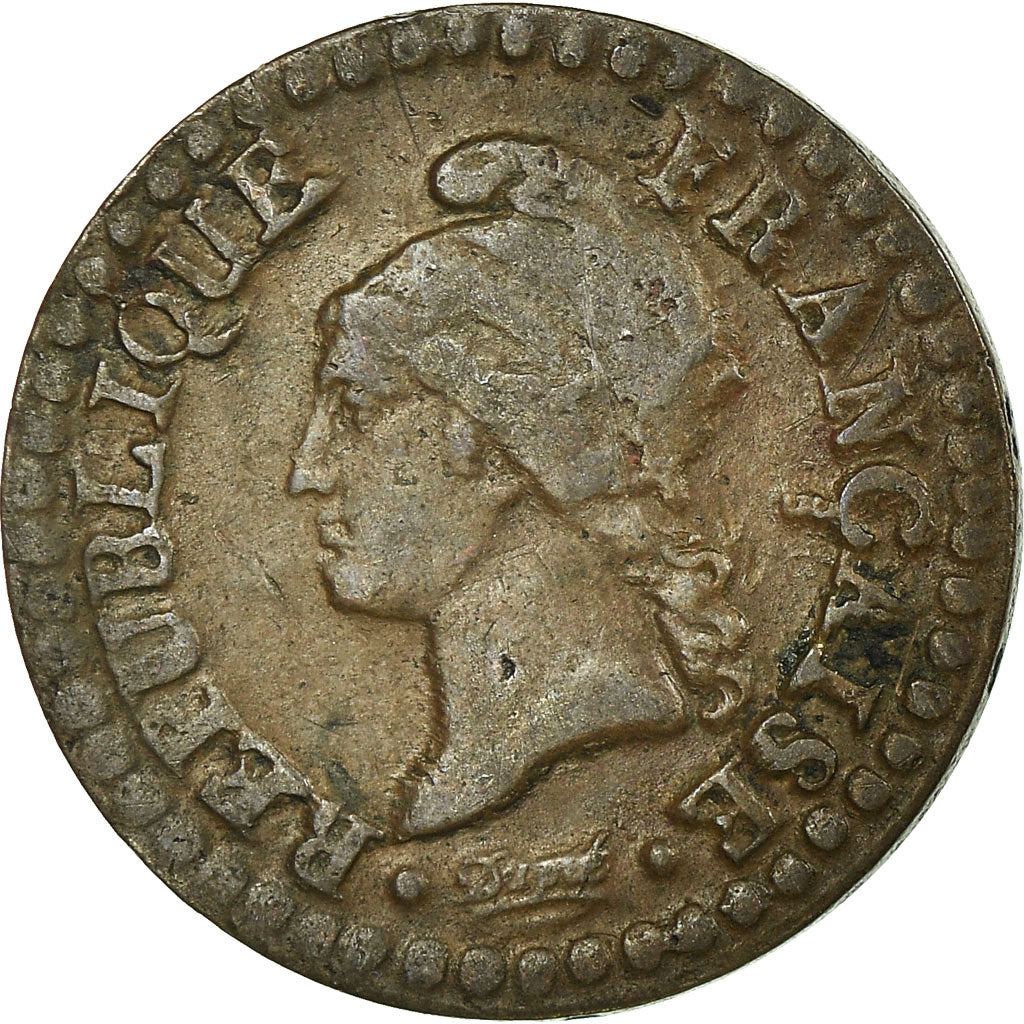 Coin, France, Dupré, Centime, 1798, Paris, EF(40-45), Bronze, KM:646
