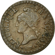 Moeda, França, Dupré, Centime, 1798, Paris, EF(40-45), Bronze, KM:646