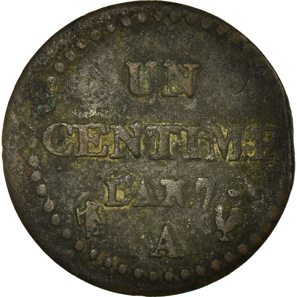 Munten, Frankrijk, Dupré, Centime, 1798, Paris, FR, Bronze, KM:646