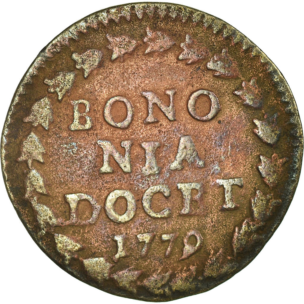 Coin, VATICAN CITY, Quattrino, 1779, Bologne, EF(40-45), Copper