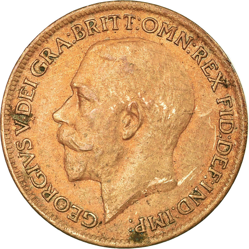 Coin, Great Britain, George V, Farthing, 1916, EF(40-45), Bronze, KM:808.1