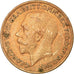 Coin, Great Britain, George V, Farthing, 1916, EF(40-45), Bronze, KM:808.1