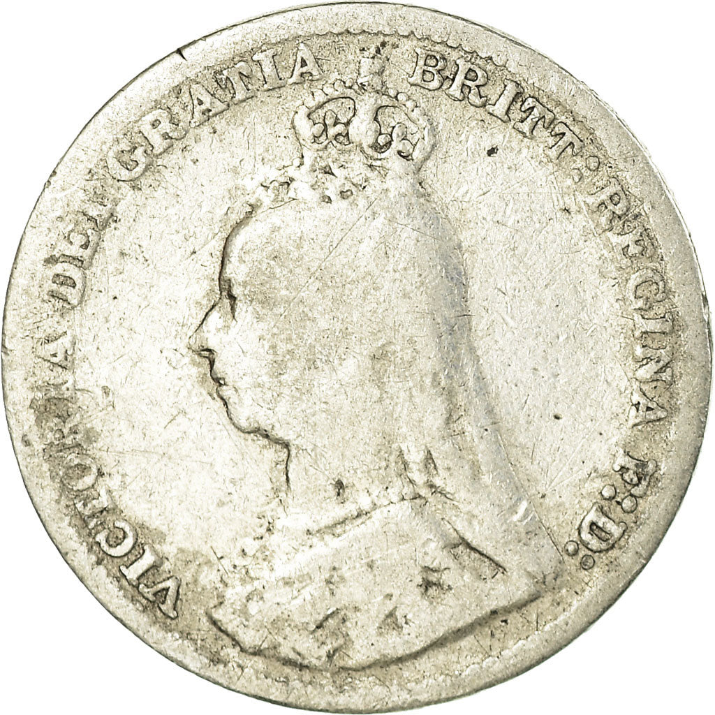Coin, Great Britain, Victoria, 3 Pence, 1891, VF(20-25), Silver, KM:758