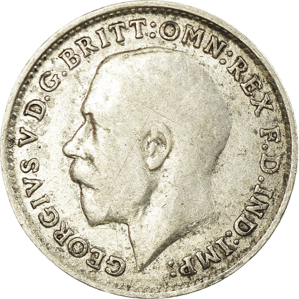 Coin, Great Britain, George V, 3 Pence, 1918, EF(40-45), Silver, KM:813