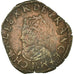 Moeda, França, Charles X, Double Tournois, 1593, Dijon, EF(40-45), Cobre