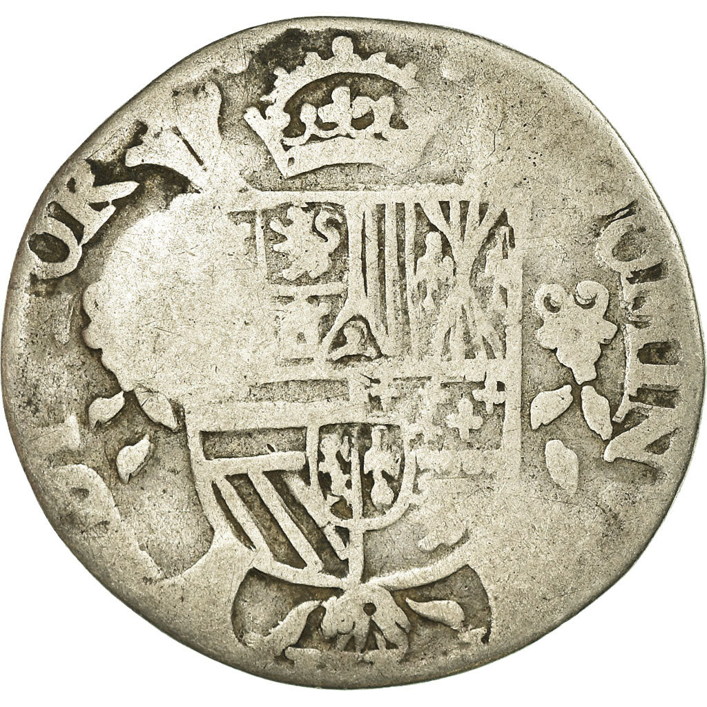 Munten, Lage Spaanse landen, Filip II, 1/5 Ecu, 1566, Overijssel, Countermark