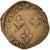 Moneda, Francia, Henri III, Double Tournois, 1586, La Rochelle, BC+, Cobre