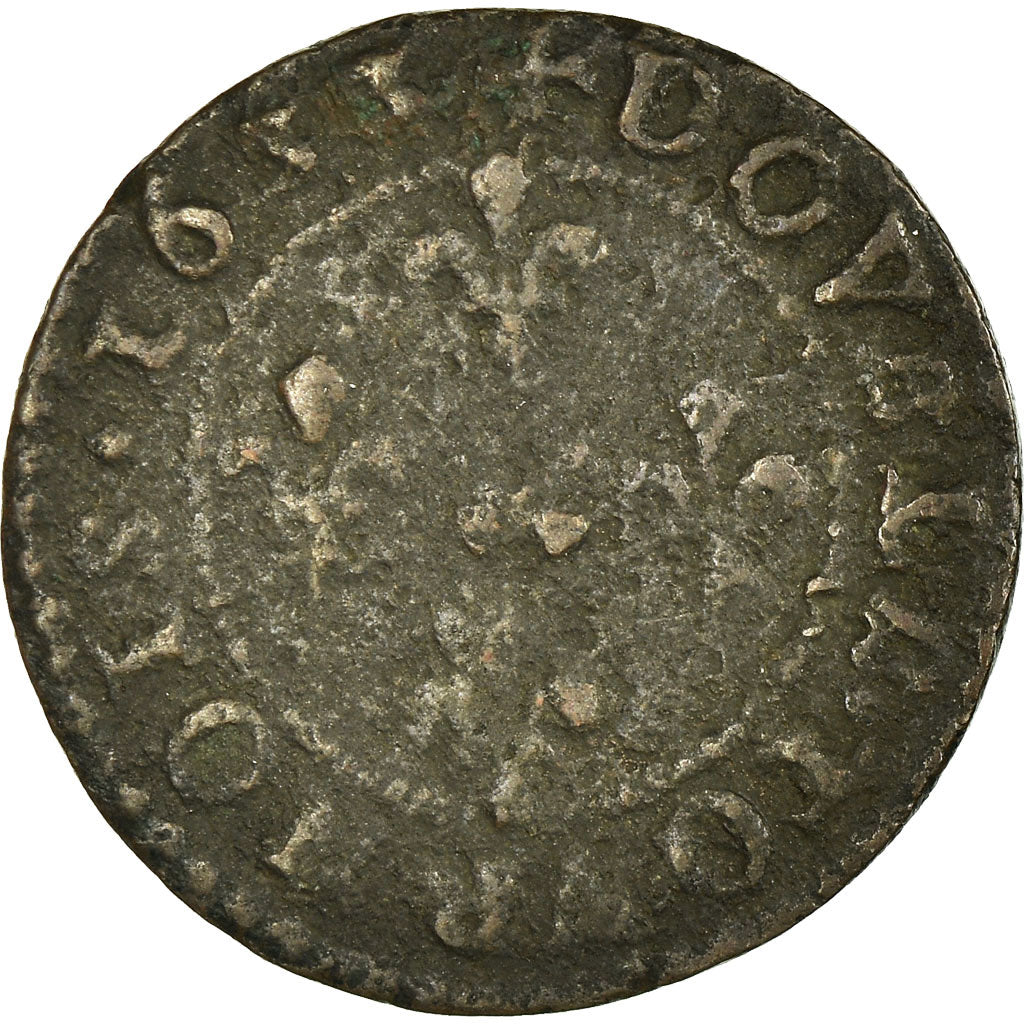 Münze, Frankreich, Ardennes, Jean-Théodore, Double Tournois, 1633, Cugnon, S