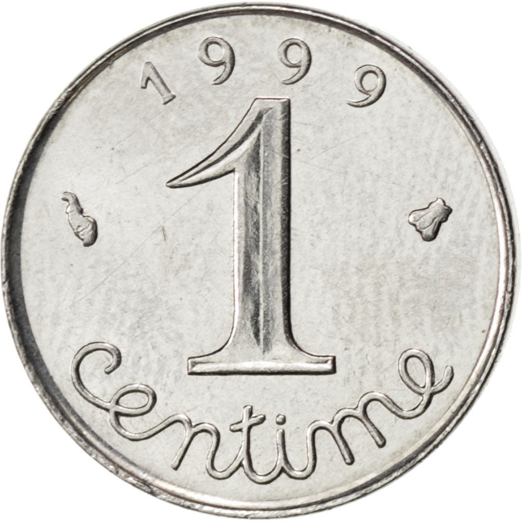FRANCE, Épi, Centime, 1999, Paris, KM #928, MS(60-62), Stainless Steel, 15, ...