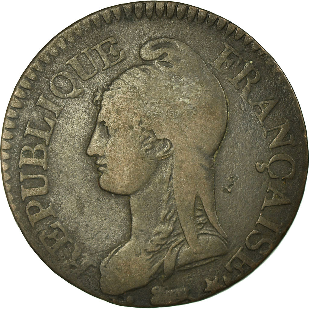 Coin, France, Dupré, 5 Centimes, 1796, Paris, VF(30-35), Bronze, KM:640.1