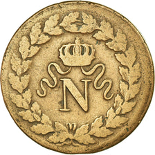 Moneta, Francja, Napoléon I, Decime, 1814, Strasbourg, VF(30-35), Bronze