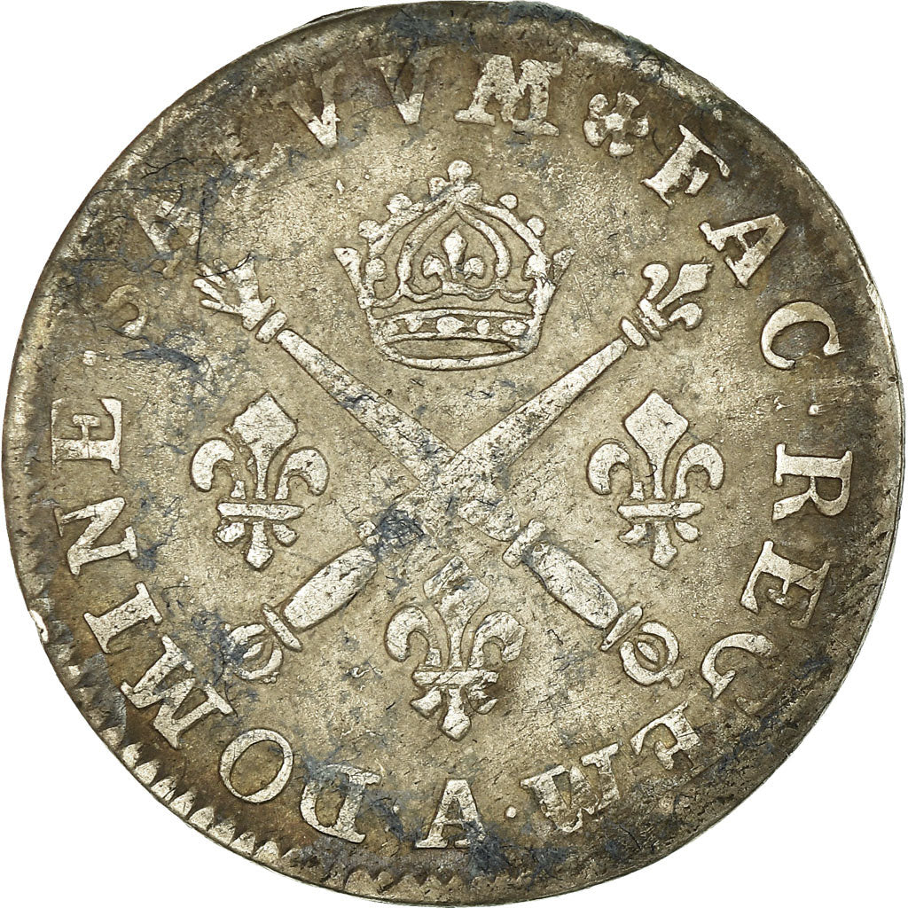 Moeda, França, Louis XIV, 10 Sols aux insignes, 10 Sols-1/8 Ecu, 1705, Paris