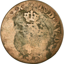Monnaie, France, Louis XV, Double sol (2 sous) en billon, 2 Sols, 1764, Paris