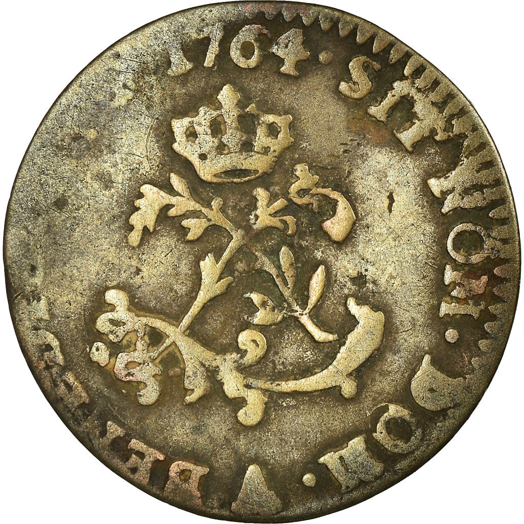 Monnaie, France, Louis XV, Double sol (2 sous) en billon, 2 Sols, 1764, Paris