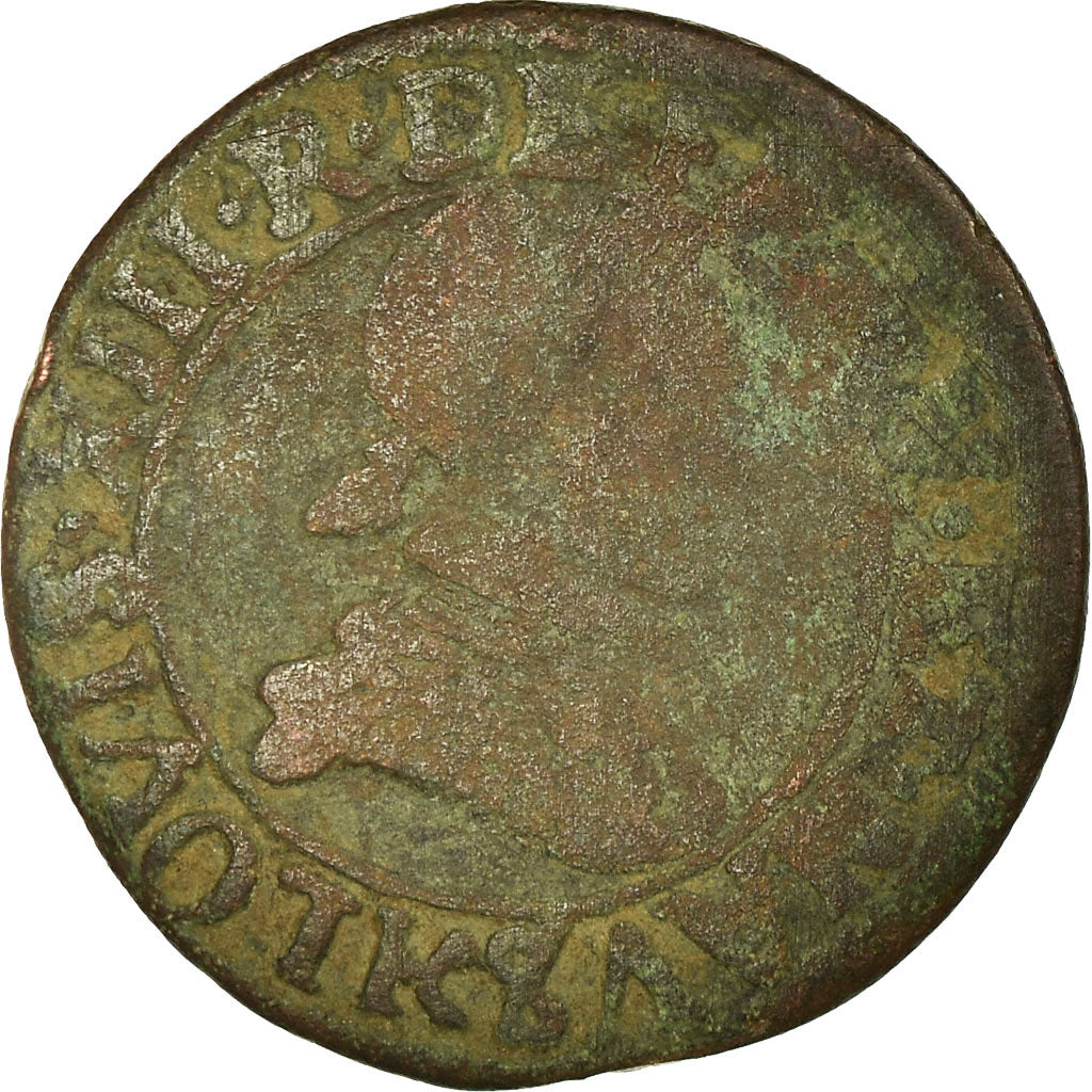 Münze, Frankreich, Louis XIII, Double tournois, buste juvénile, Double