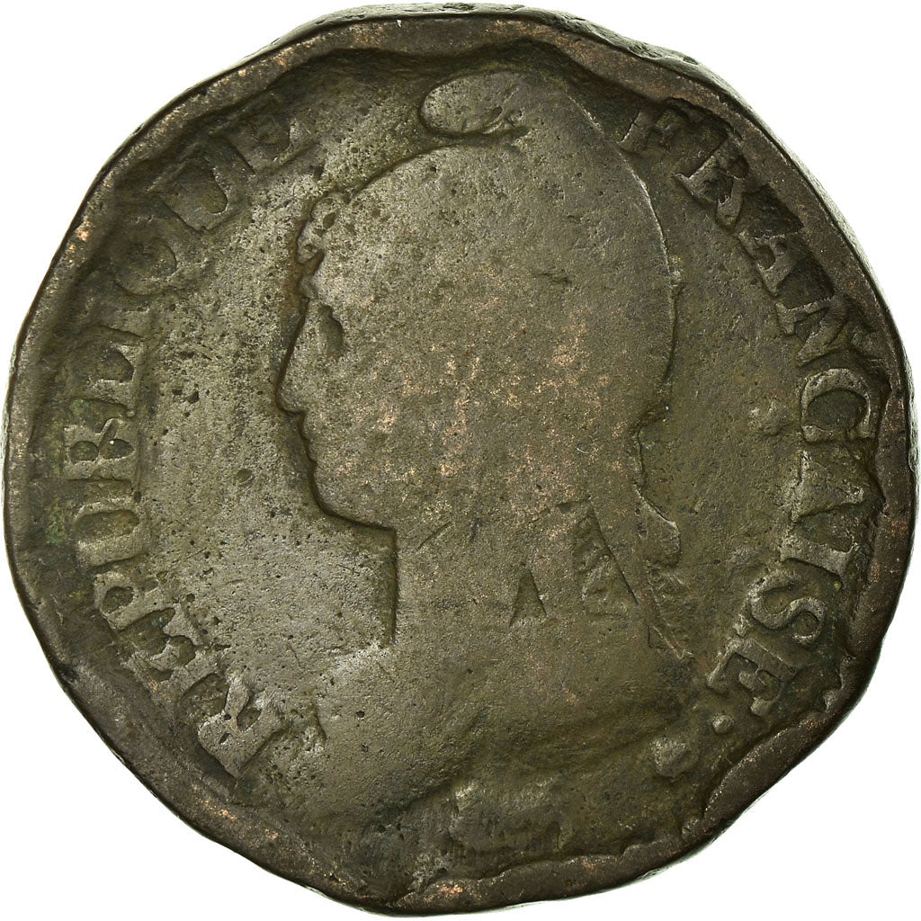 Moneta, Francia, Dupré, Decime, AN 7/5, Strasbourg, B+, Bronzo, KM:644.4
