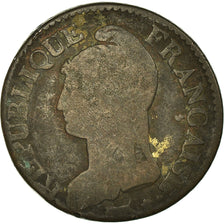 Coin, France, Dupré, 5 Centimes, AN 8, Metz, Without point, tilted Artémis