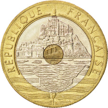 FRANCE, Mont Saint Michel, 20 Francs, 1992, KM #1008.1, MS(60-62),...