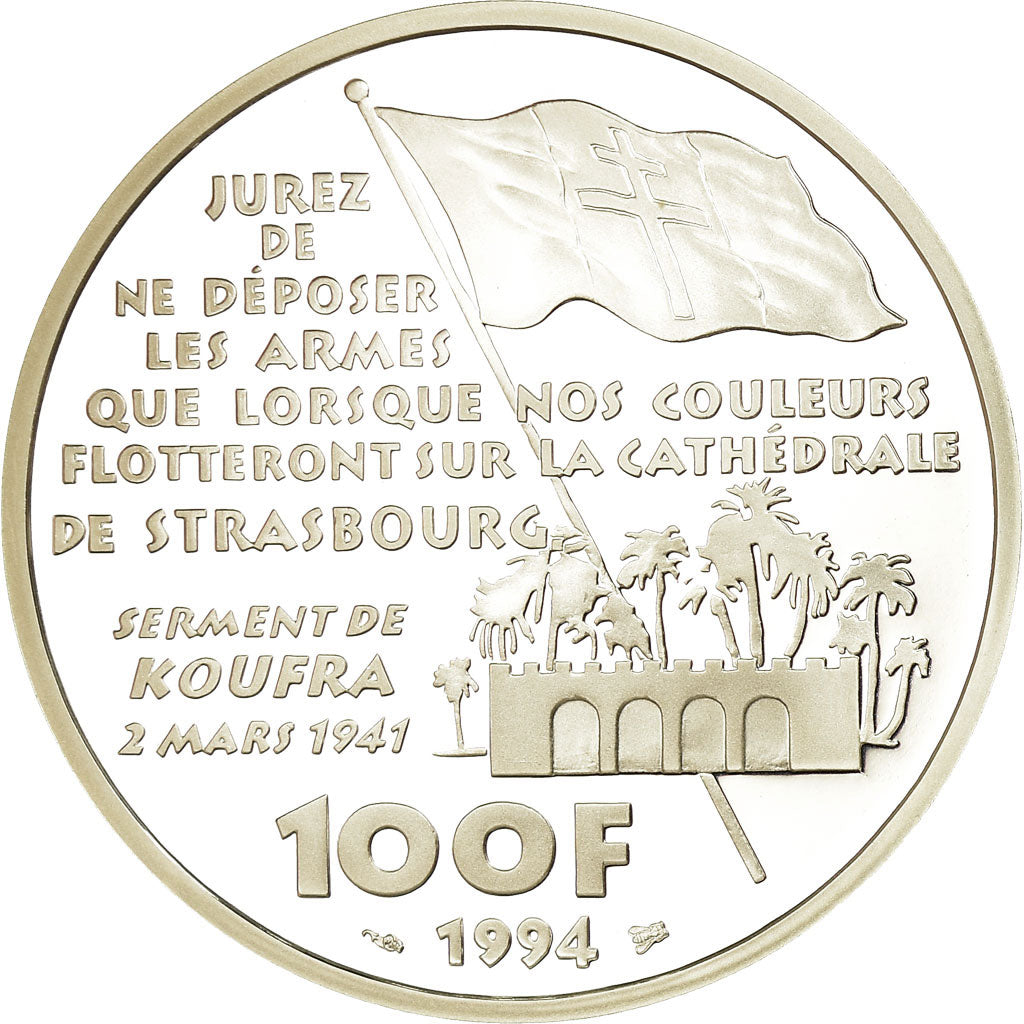 Coin, France, 100 Francs, 1994, BE, MS(65-70), Silver, KM:1039, Gadoury:C73